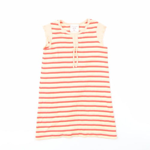 Laura Ashley Girls Multicoloured Striped Dress, Size 4 Years