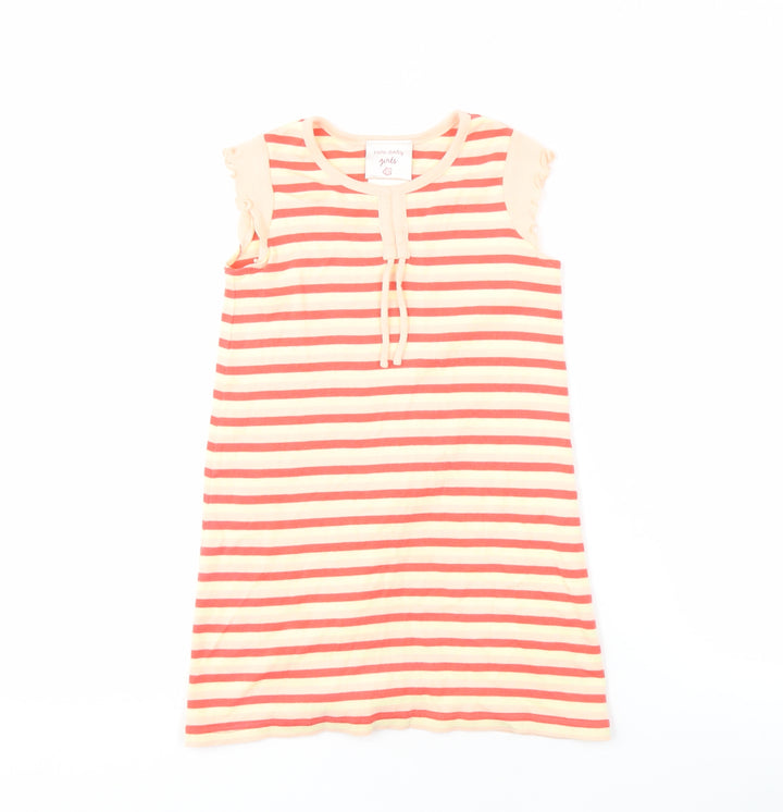 Laura Ashley Girls Multicoloured Striped Dress, Size 4 Years