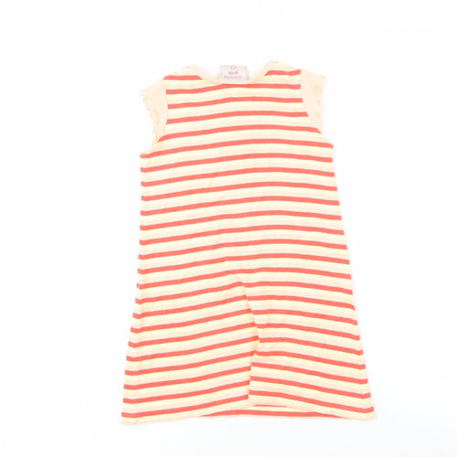 Laura Ashley Girls Multicoloured Striped Dress, Size 4 Years