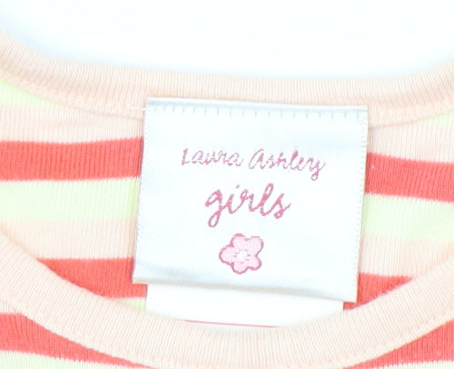 Laura Ashley Girls Multicoloured Striped Dress, Size 4 Years