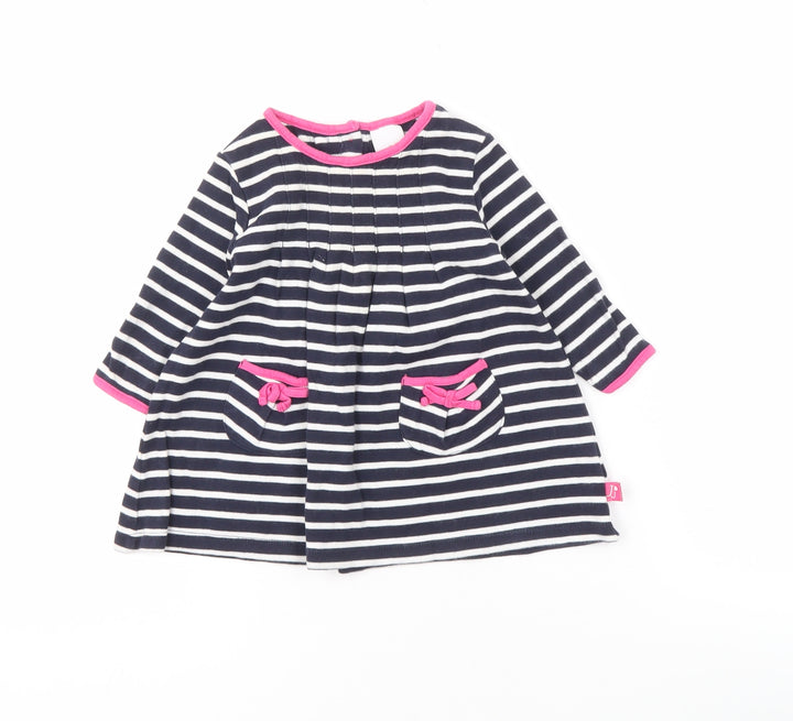 Jasper Conran Girls Striped Dress 3-6 Months Multicoloured