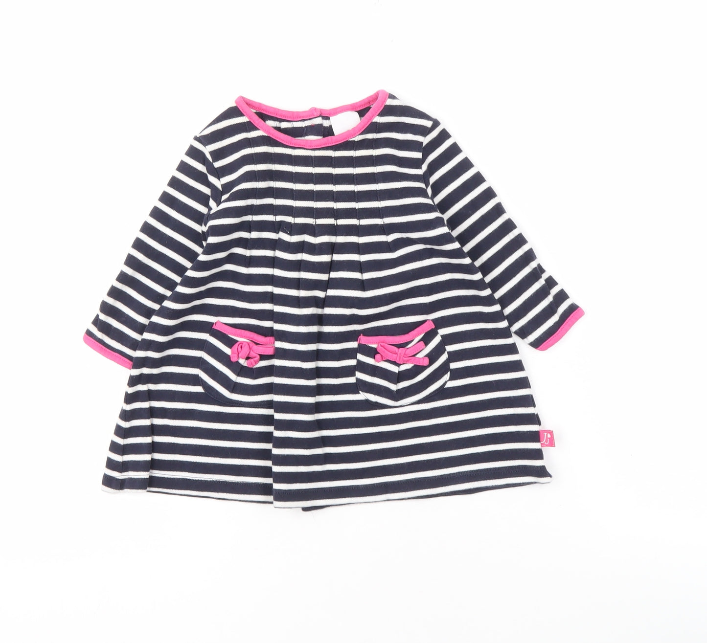 Jasper Conran Girls Striped Dress 3-6 Months Multicoloured