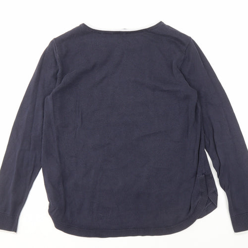 Laura Ashley Women's Blue Floral Pullover Jumper Size 12