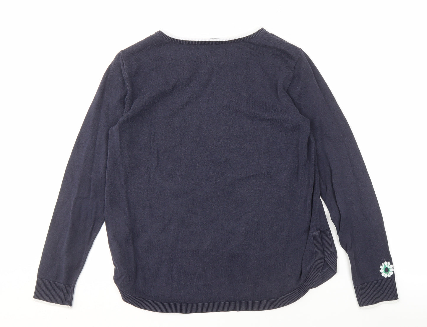 Laura Ashley Women's Blue Floral Pullover Jumper Size 12