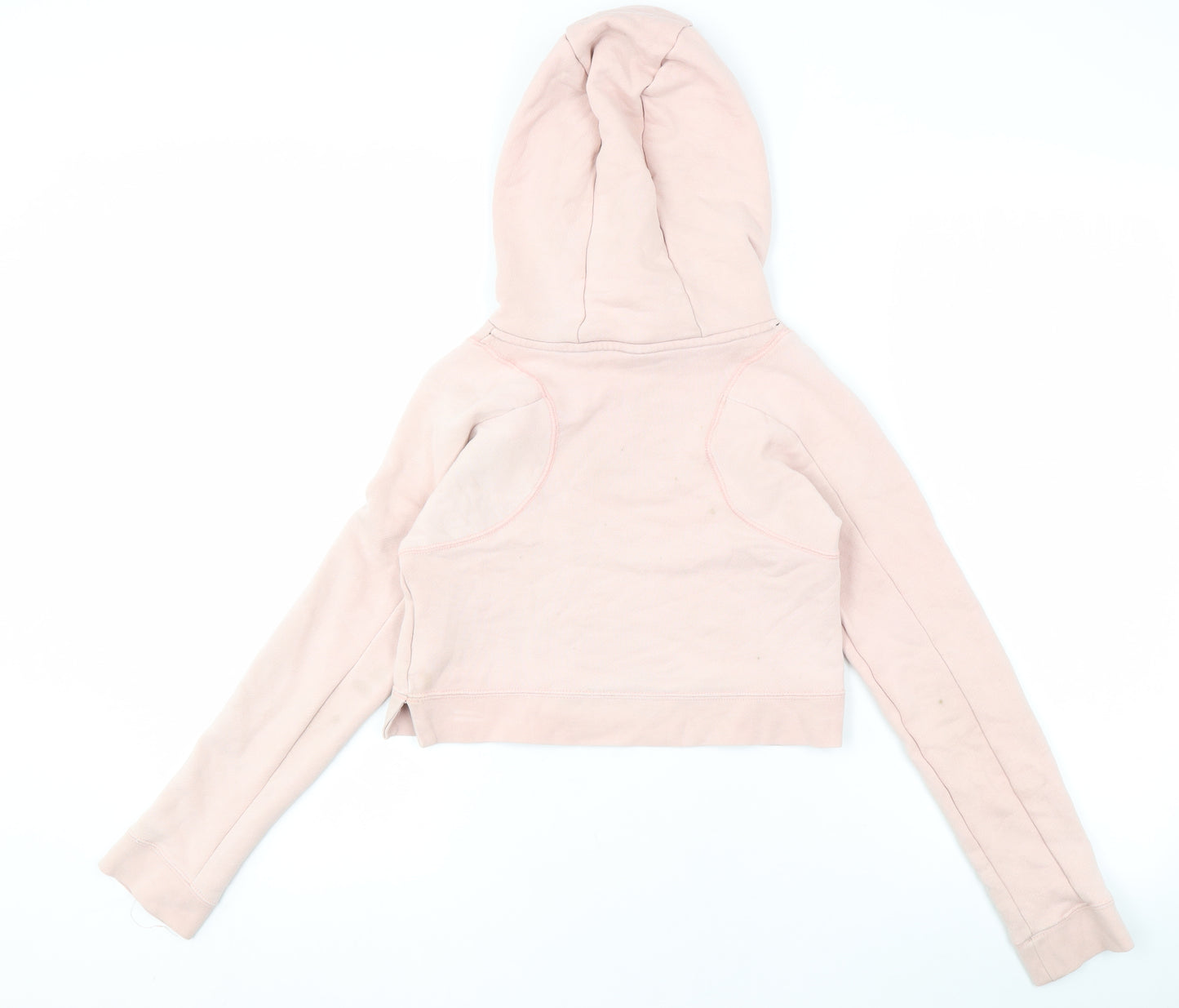 Nike Girls Pink Pullover Hoodie M with Logo Sports Chic