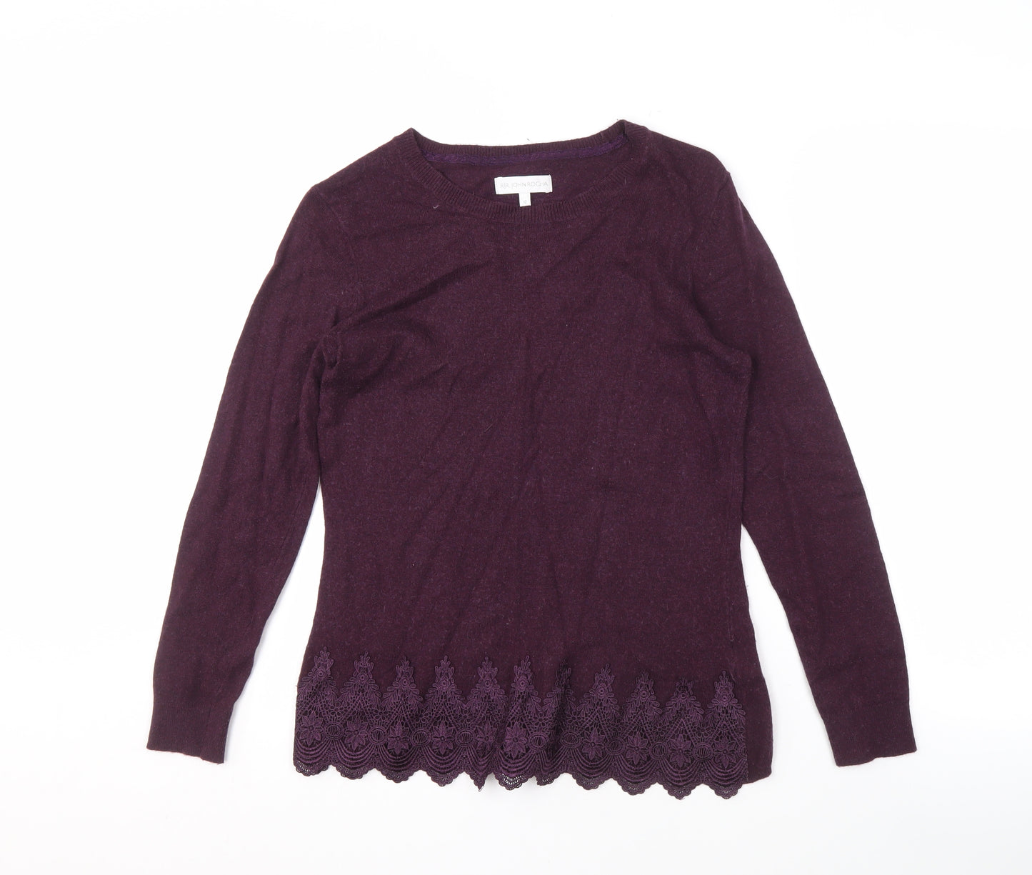 RJR John Rocha Women's Purple Pullover Jumper - Size 12
