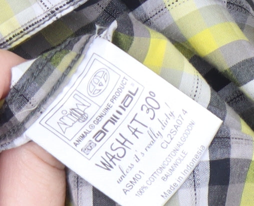 Animal Men's Multicoloured Check Short Sleeve Shirt S