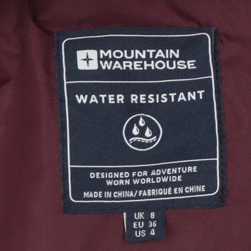 Mountain Warehouse Women's Red Water Resistant Jacket UK 8