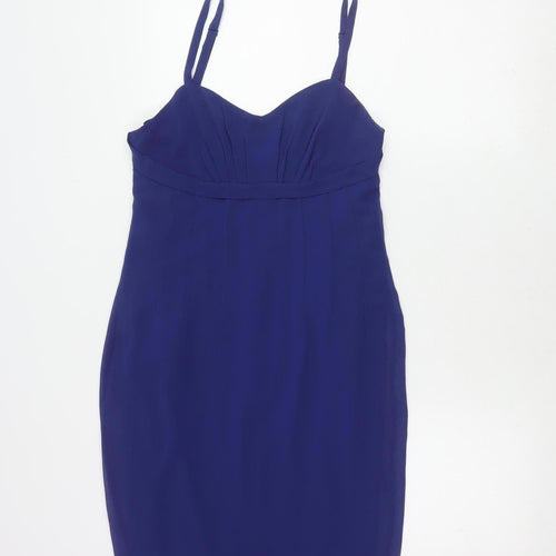 Louche Women's Blue Short Slip Dress, Size 12