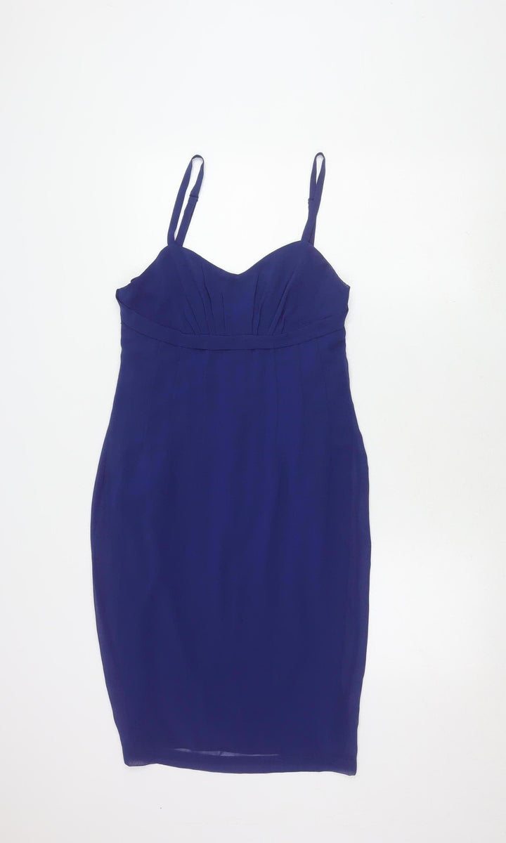 Louche Women's Blue Short Slip Dress, Size 12