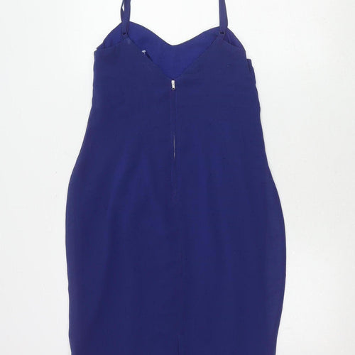Louche Women's Blue Short Slip Dress, Size 12