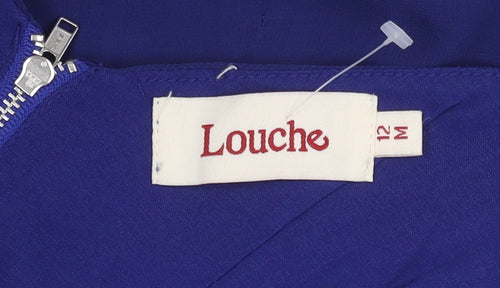 Louche Women's Blue Short Slip Dress, Size 12