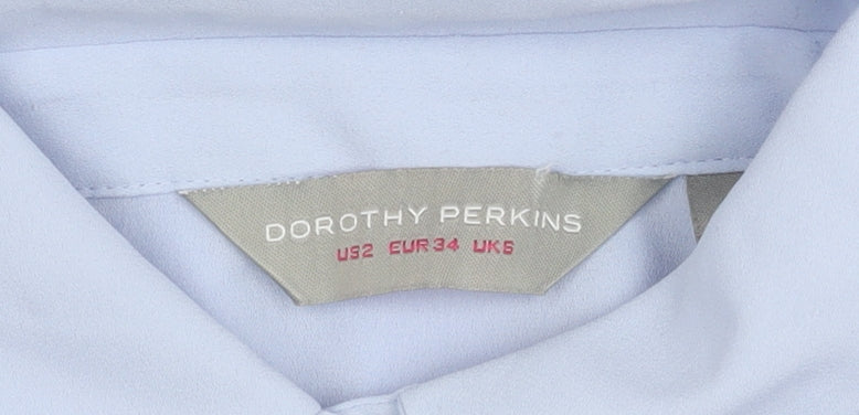 Dorothy Perkins Women's Blue Sleeveless Blouse, Size 6