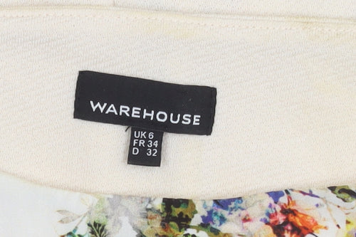 Warehouse Women's Multicoloured Floral Top UK 6