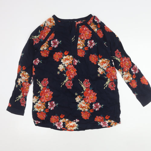 M&Co Women's Multicoloured Floral Top Size 10