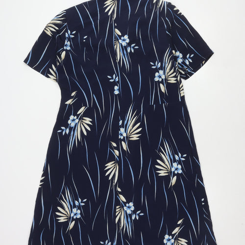 Nathalie Andersen Women's Blue Floral Shirt Dress