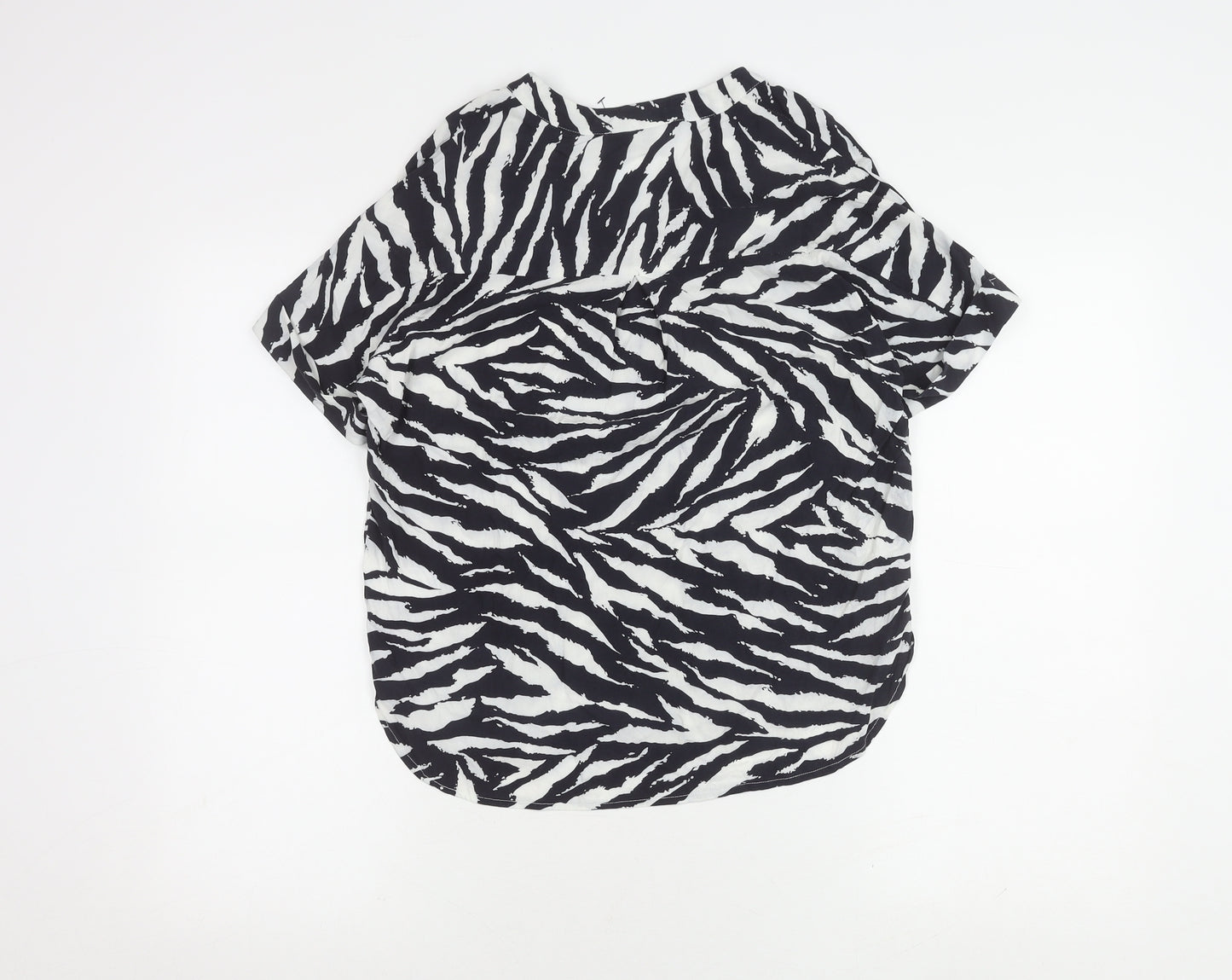 Warehouse Women's V-Neck Animal Print Top UK 6