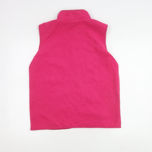 Jumper Women's Pink Sleeveless Waistcoat, Size M, Full Zip
