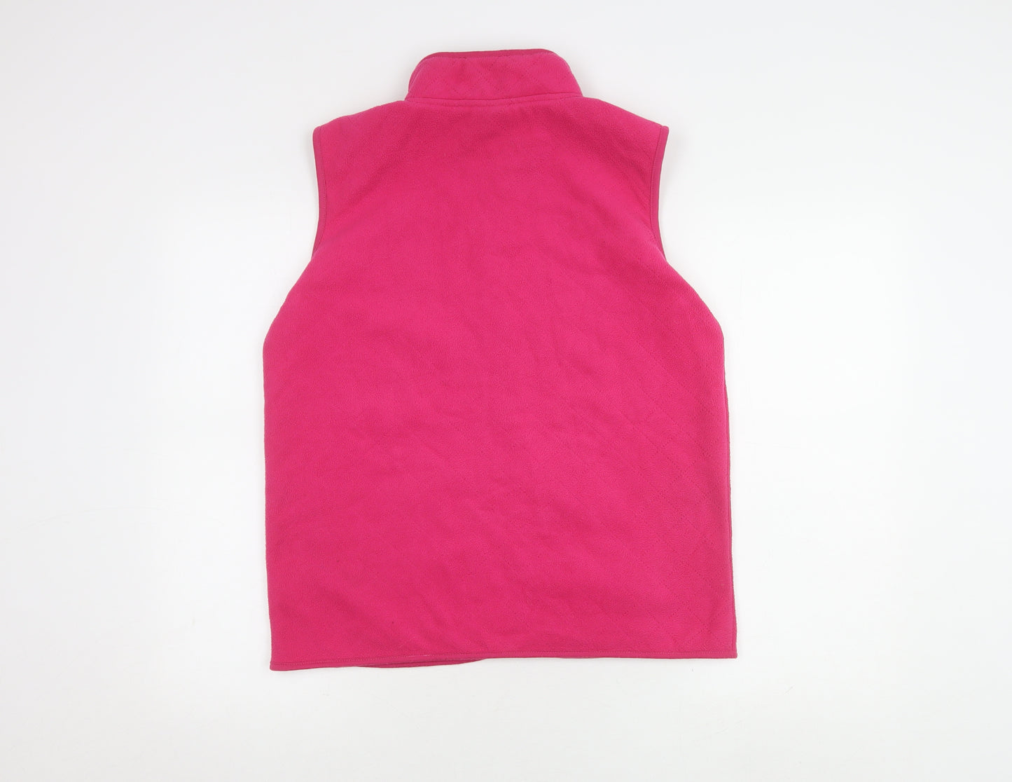Jumper Women's Pink Sleeveless Waistcoat, Size M, Full Zip