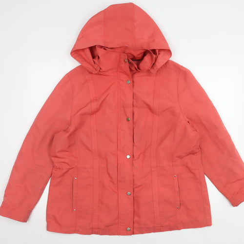 Marks and Spencer Women's Red Hooded Jacket Size 18