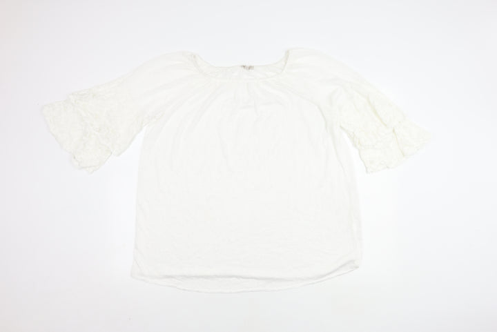 Bellambra Women's White Flared Sleeve Top XL