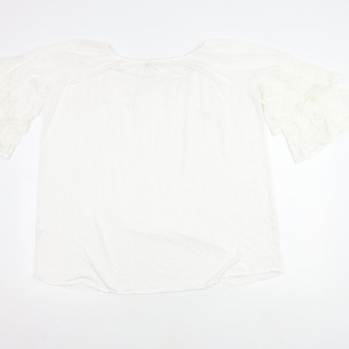 Bellambra Women's White Flared Sleeve Top XL