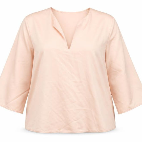 Marks and Spencer Women's Pink Blush Autograph 3/4 Sleeve V-Neck Blouse