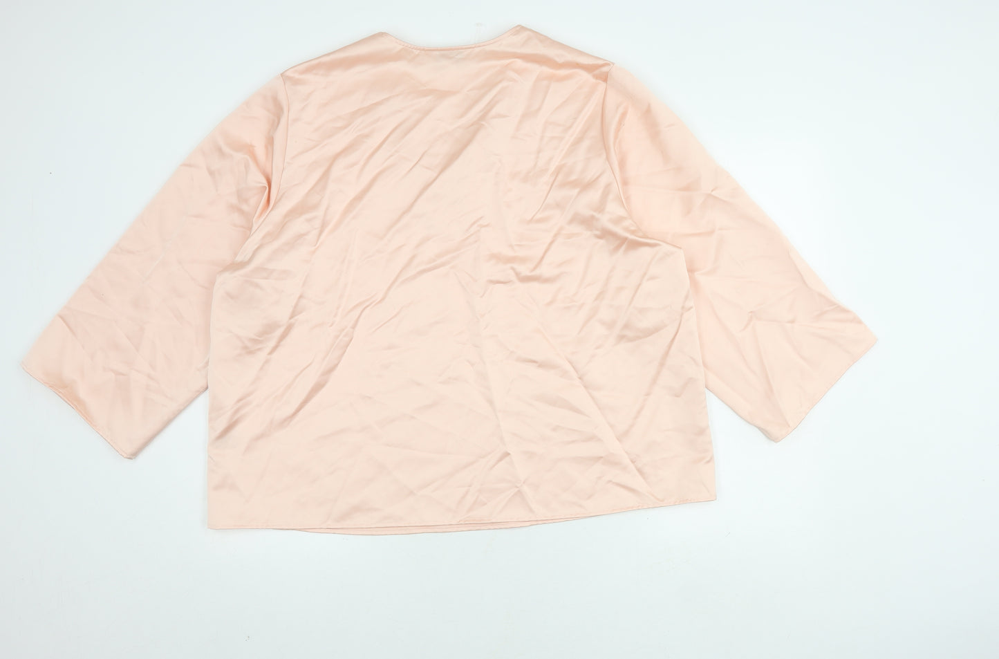 Marks and Spencer Women's Pink Blush Autograph 3/4 Sleeve V-Neck Blouse