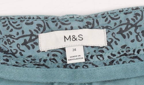 Marks & Spencer Men's Blue Cargo Shorts Size 24