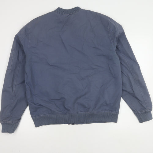 ASOS Men's Blue Bomber Jacket Size L, Casual Style