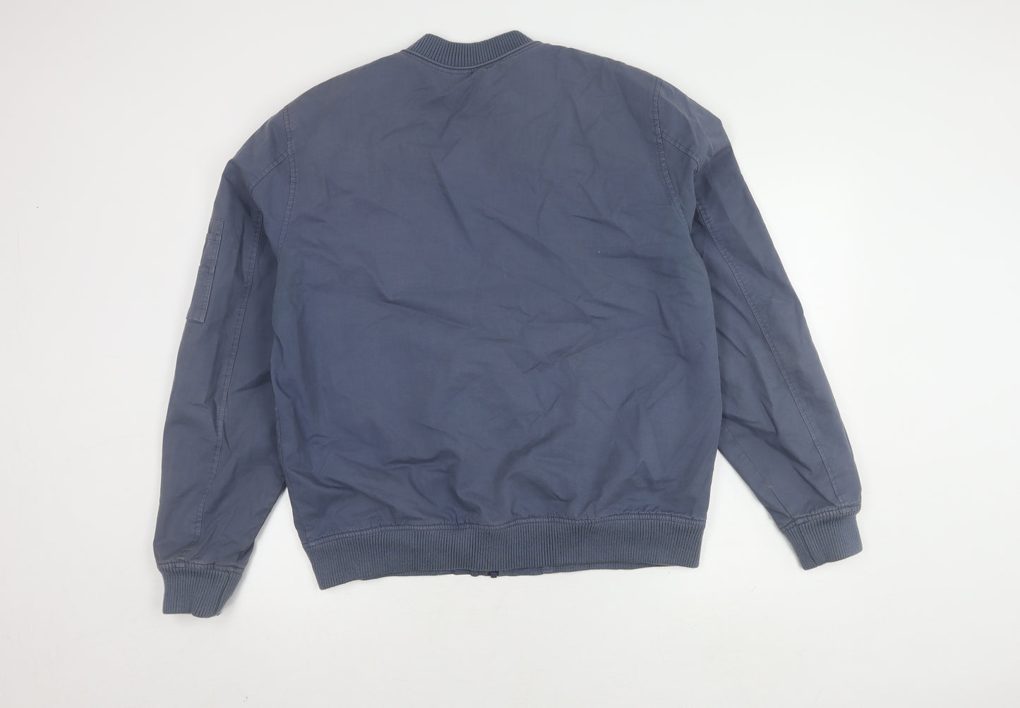 ASOS Men's Blue Bomber Jacket Size L, Casual Style