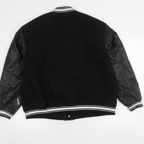 H&M Men's Black Varsity Jacket M Casual Wear