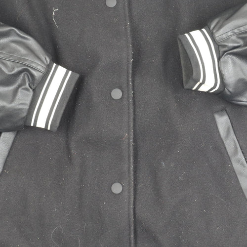 H&M Men's Black Varsity Jacket M Casual Wear