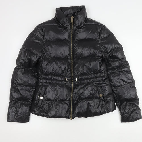 Zara Women's Black Puffer Jacket Size S for Winter