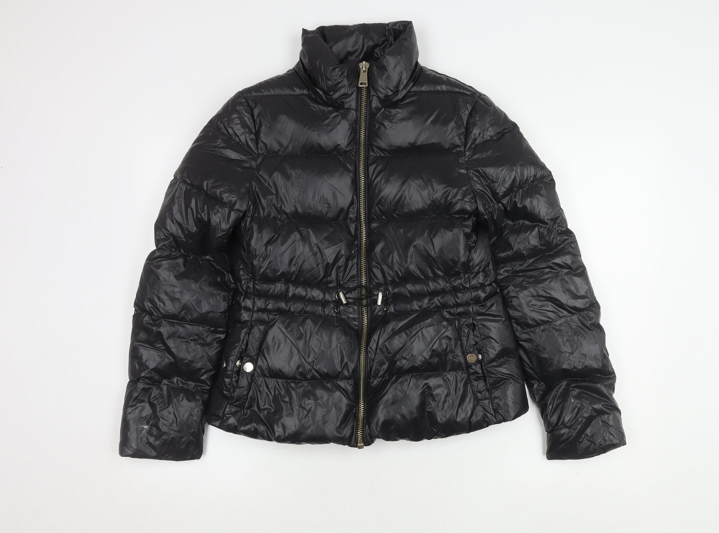 Zara Women's Black Puffer Jacket Size S for Winter