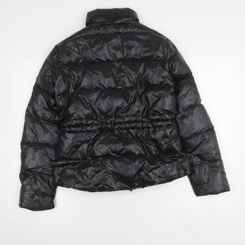 Zara Women's Black Puffer Jacket Size S for Winter