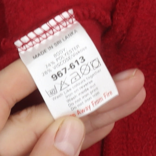 Next Women's Red Hoodie, Size 14, Pullover Style
