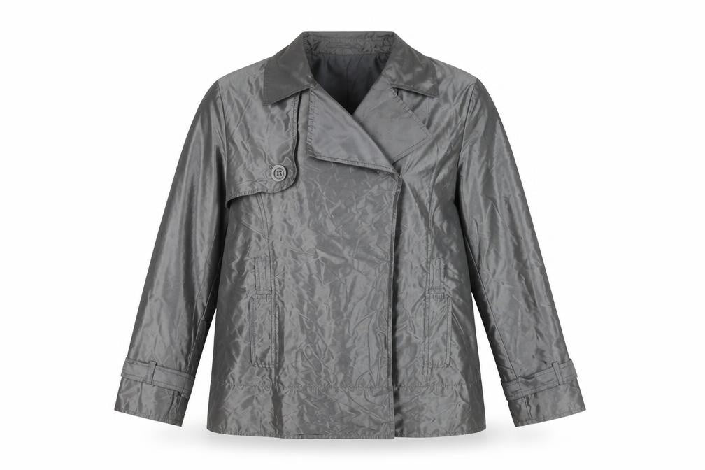 Front view of Marks & Spencer Women's Grey Mid-Length Coat