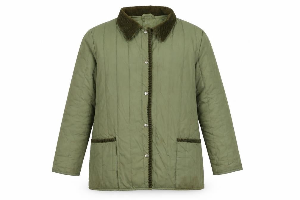 Front view of St Michael Women's Green Quilted Jacket, size 14