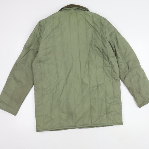 St Michael Women's Green Quilted Jacket Size 14
