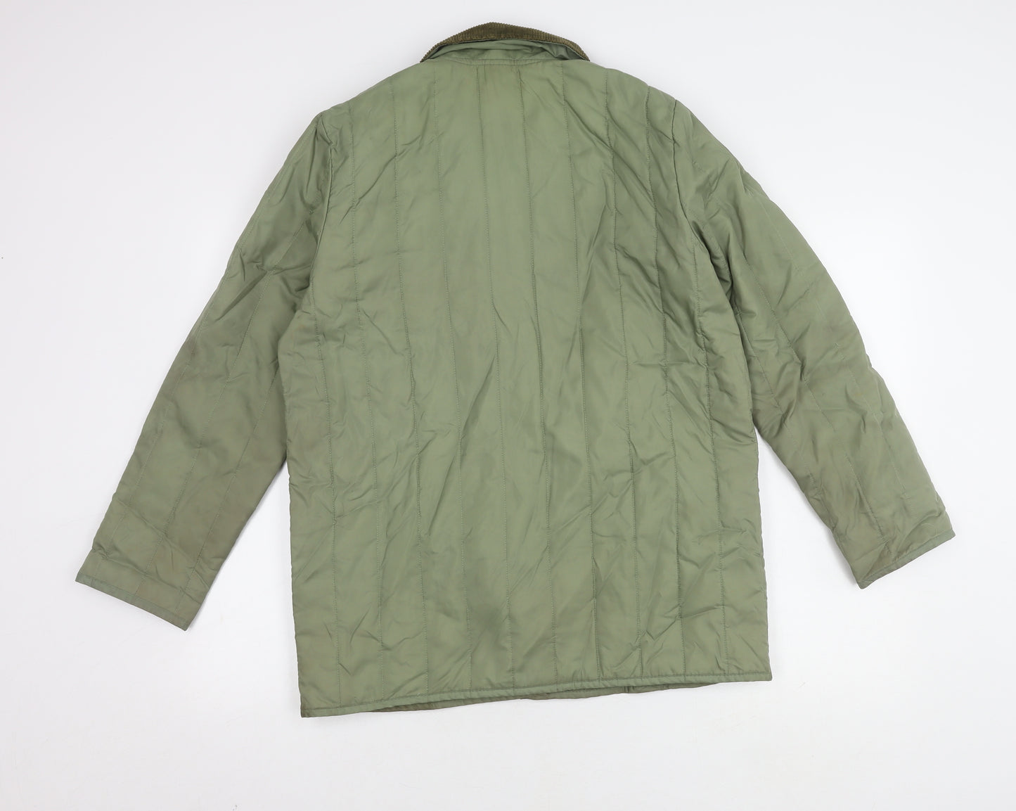 St Michael Women's Green Quilted Jacket Size 14