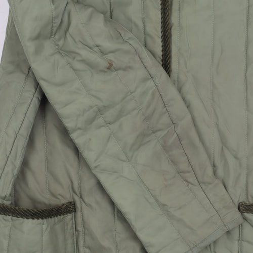 St Michael Women's Green Quilted Jacket Size 14