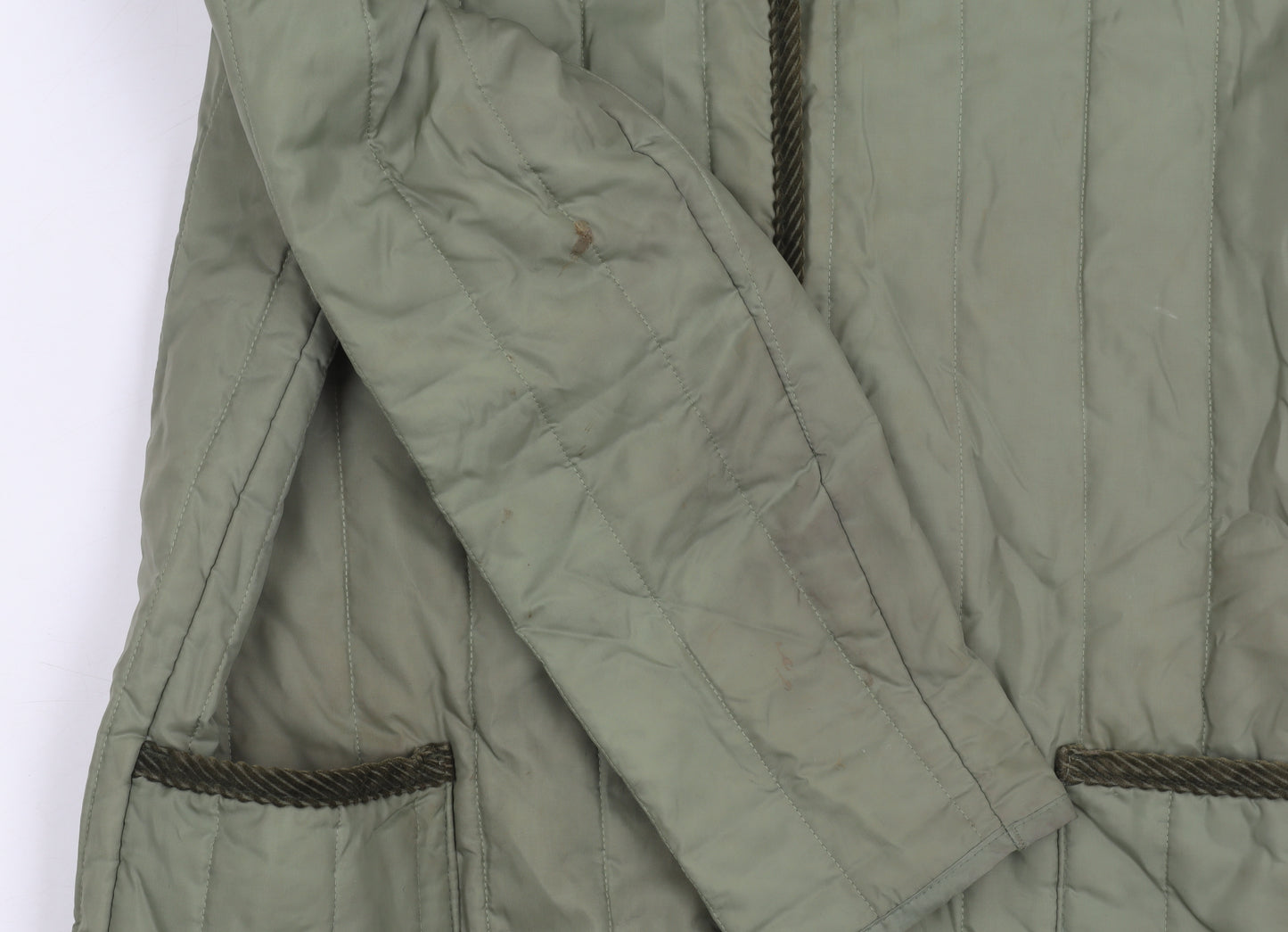 St Michael Women's Green Quilted Jacket Size 14