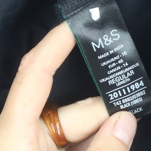 Marks and Spencer Women's Black A-Line Dress Size 18