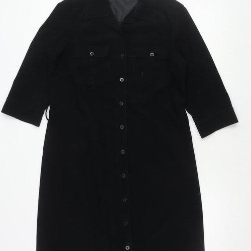NEXT Women's Black Shirt Dress, Size 14, Classic Elegance