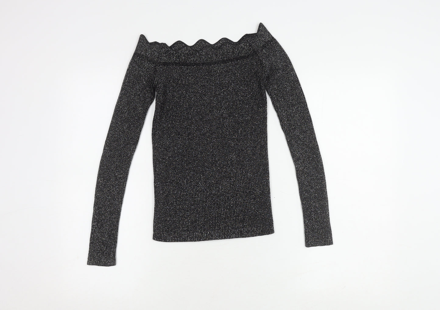 Oasis Women's Black Long Sleeve Top XS