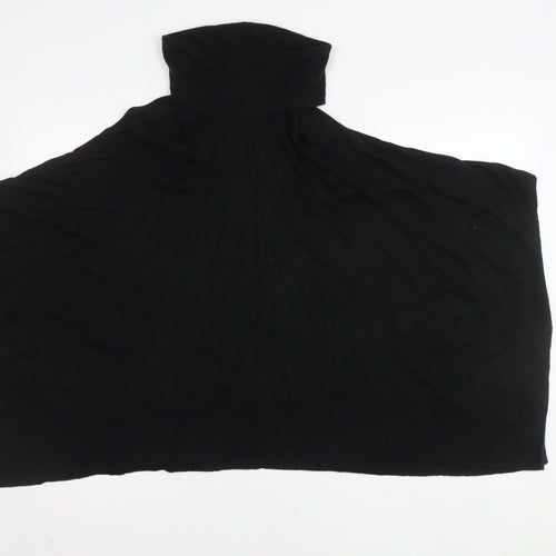 Next Women's Black High Neck Cape Jumper S