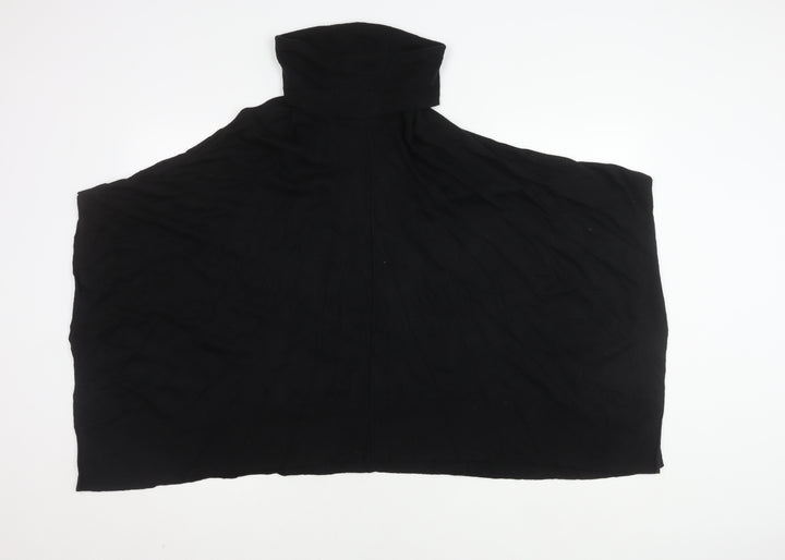 Next Women's Black High Neck Cape Jumper S