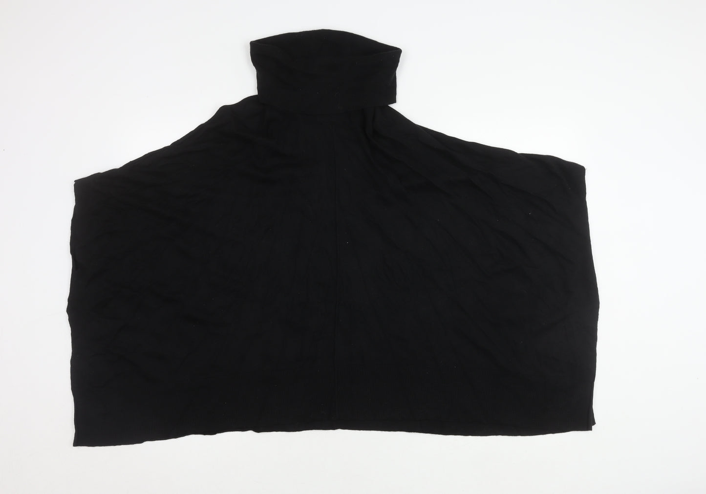 Next Women's Black High Neck Cape Jumper S