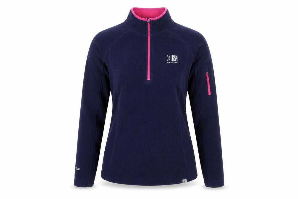 Front view of Karrimor Women's Blue Fleece Pullover Sweatshirt, size 10